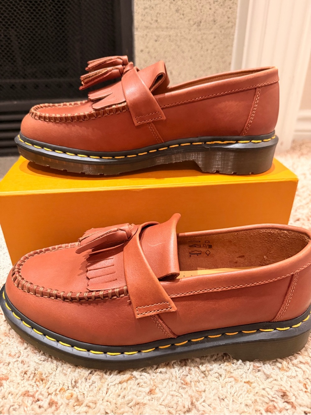 Dr. Martens Kids' Rust Brown Tassel Loafers